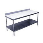 Work Tables with 6 Inch Backsplash