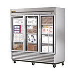 True All Stainless Steel Glass & Half Door Freezers