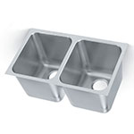 Polar Ware 12122-1 2-Compartment Heavy Duty Stainless Drop-In Sink w/ Square Corners