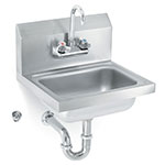 Polar Ware K1410CS Yukon Hand Sink, w/Gooseneck Faucet, Splash Guard Sides and Strainer