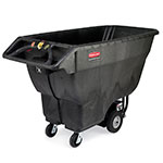 Rubbermaid FG10200BLA Open Top Motorized Tilt Truck, .5 cu yd Capacity, Foam Construction, Black