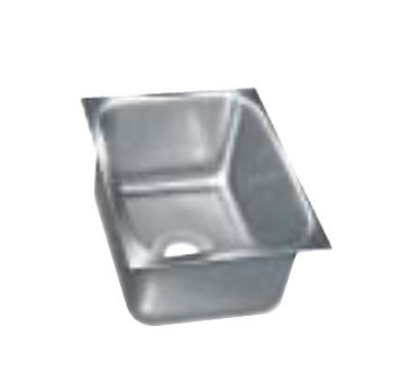 Advance Tabco 1824A-14A 1 Compartment Undermount Sink Bowl, 18 x 24 x 14 in Deep, 14 Gauge SS