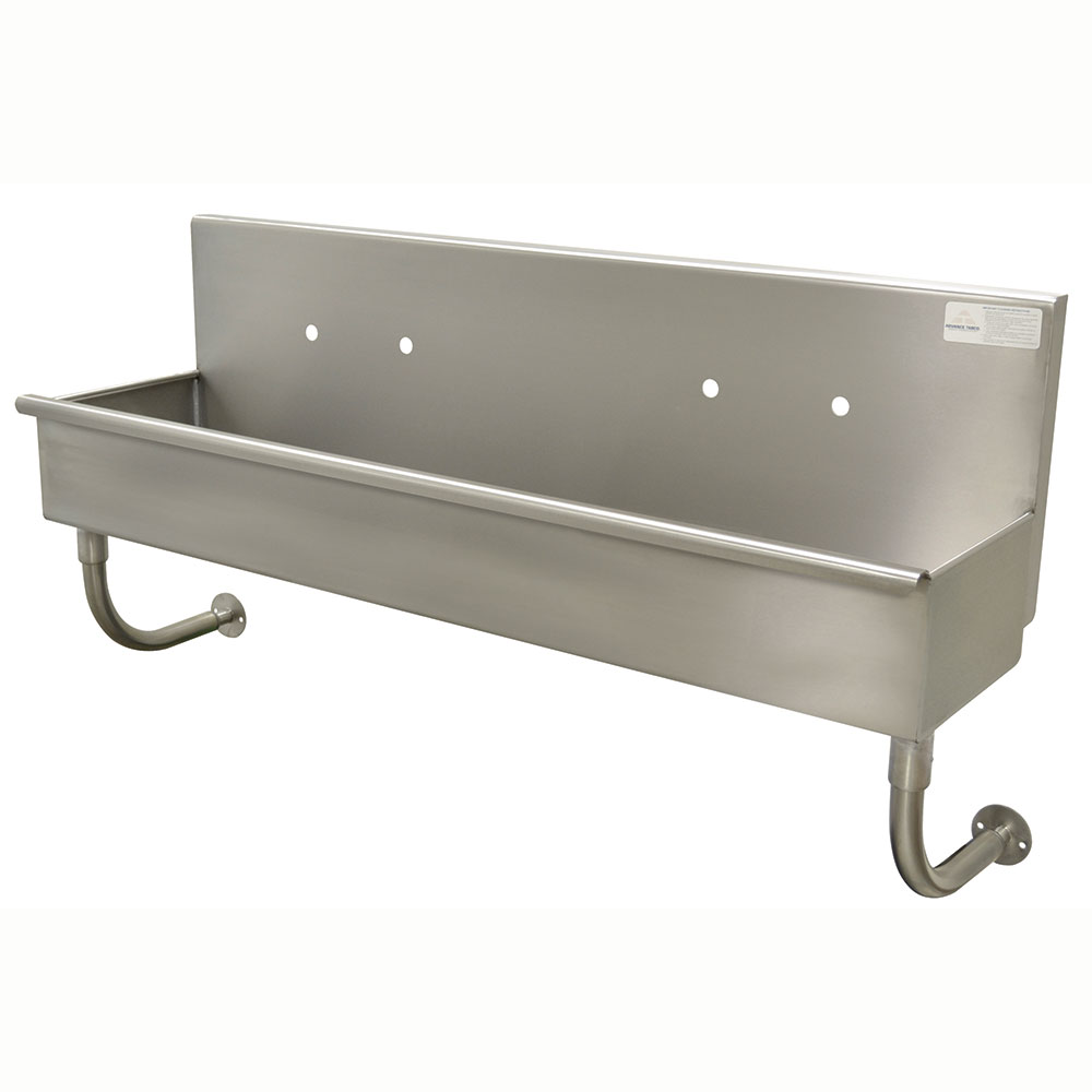 Advance Tabco 19-18-48 Wall Mounted Hand Sink, 48 x 17.5 x 8-in D, 2 Faucet Holes, 304 Stainless