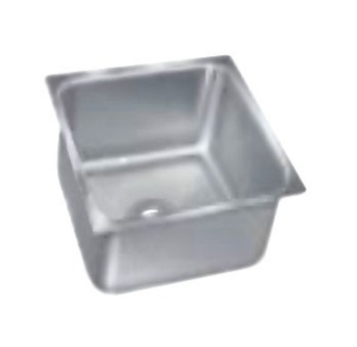 Advance Tabco 2020B-08 1 Compartment Undermount Sink Bowl, 20 in W x 20 x 8 in D, 18 Gauge SS