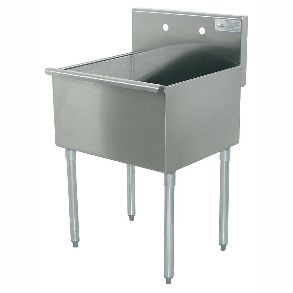 Advance Tabco 6-41-36 Square Corner Sink, (1) 24 x 36 x 14-in Compartment, 300 Stainless
