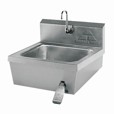 Advance Tabco 7-PS-30 Wall Mounted Hand Sink w/ Faucet & Knee Valve, 16 x 14 x 6-in Deep