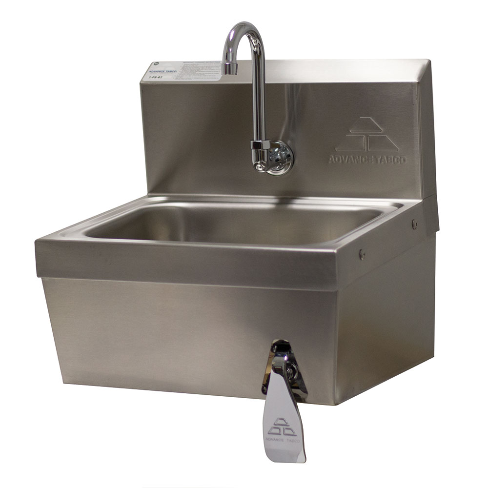Advance Tabco 7-PS-62 Hand Sink w/ Knee Operated Faucet, 17.25 x 15.25 x 17.25-in Deep