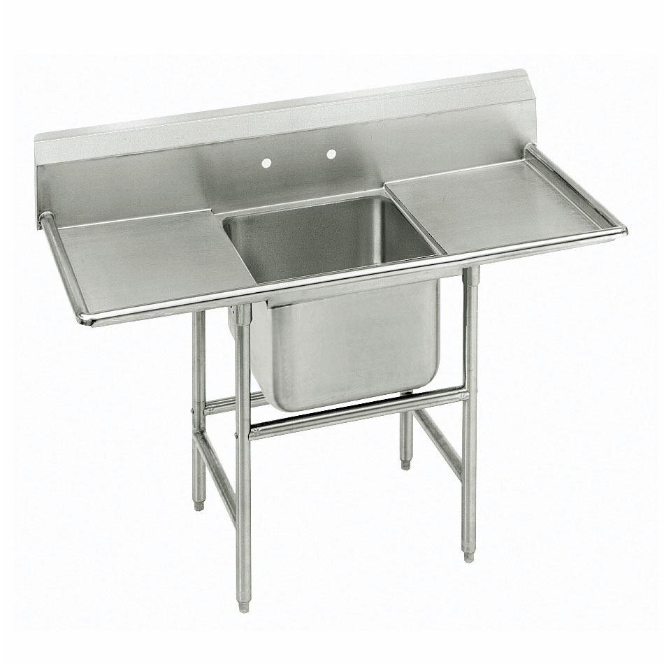 Advance Tabco 9-1-24-24RL Sink, (1) 20 x 16 x 12-in D, 24-in L & R Drainboard, 18/304 Stainless