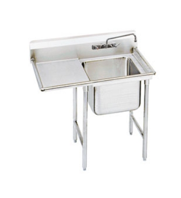 Advance Tabco 93-21-20-24L Sink, (1) 20 x 16 x 20-in D, 24-in Left Drainboard, 16-Ga. Stainless