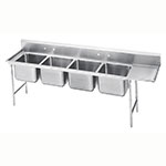 Advance Tabco 93-24-80-36R Sink, (4) 20 x 20 x 12-in D, 36-in Right Drainboard, 16-Ga. Stainless
