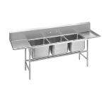 Advance Tabco 93-63-54-24RL Sink, (3) 24 x 18 x 12-in D, 24-in L & R Drainboard, 16-Ga. Stainless