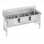 Advance Tabco 9-43-72 Sink, (3) 24 x 24 x 12-in D, NO Drainboard, 14-Ga. Stainless