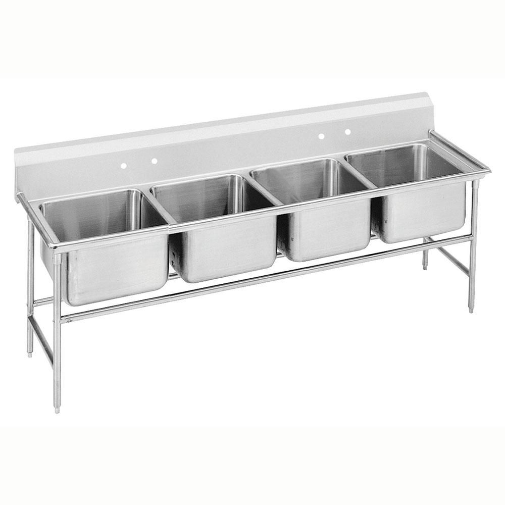 Advance Tabco 94-64-72 Sink, (4) 24 x 18 x 14-in D, NO Drainboard, 14-Ga. Stainless