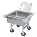Advance Tabco 9-FSC-20 Silver Soak Sink w/Chute, Portable, Drain, 22 in x 22 in x 8 in Deep