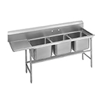 Advance Tabco 94-3-54-36L Sink w/ (3) 20x16x14-in Bowl & 36-in Left Drainboard, 14-ga 304-Stainless