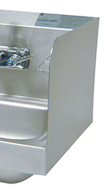 Advance Tabco 7-PS-11D 12-in Tall Welded Side Splash for Handicapped Hand Sinks
