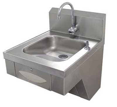 Advance Tabco 7-PS-41 Physically Challenged Wall Hand Sink - Electronic Faucet, Basket Drain