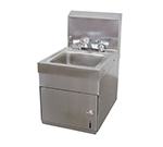 Advance Tabco 7-PS-88 Wall Hand Sink w/ 9x9x5-in Bowl & Deck Mount Fixed Faucet, Soap & Towel Dispenser