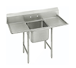 Advance Tabco 9-1-24-24RL Sink w/ 20x16x12-in Bowl & 8-in Splash, 24-in L-R Drainboard, 18-ga 304-Stainless