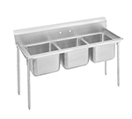 Advance Tabco 93-3-54 Sink w/ (3) 20x16x12-in Bowl & 8-in Splash, 16-ga 304-Stainless