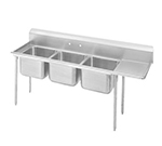 Advance Tabco 93-23-60-24R Sink w/ (3) 20x20x12-in Bowl & 24-in Right Drainboard, 16-ga 304-Stainless