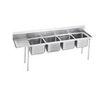 Advance Tabco 9-63-54 Sink w/ (3) 24x18x12-in Bowl & 8-in Splash, 18-ga 304-Stainless