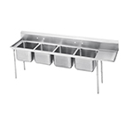 Advance Tabco 93-24-80-36R Sink w/ (4) 20x20x12-in Bowl & 36-in Right Drainboard, 16-ga 304-Stainless
