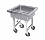 Advance Tabco 9-FMS-12 34" Portable Soak Sink - 22x22x12" Bowl, Quick Release Drain, Stainless