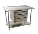 Advance Tabco AB2-14 34-in End Mount Shelving Post w/ 2-Tier & (4)14-in Shelf Brackets, Chrome