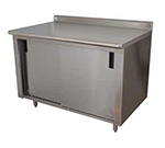 Advance Tabco CF-SS-3012 Work Table w/ Sliding Doors & Cabinet Base, 30x144-in, 14-ga 304-Stainless