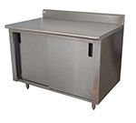 Advance Tabco CK-SS-248 Work Table w/ Cabinet Base & Sliding Doors, 24x96-in, 14-ga 304-Stainless