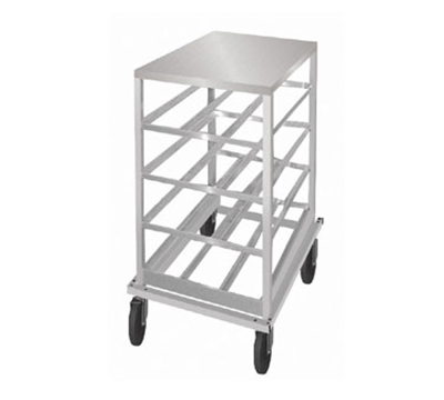 Advance Tabco CRSS10-72 Low Profile Mobile Can Rack for #10, #5 - 72-Can Capacity, Stainless Top, Aluminum