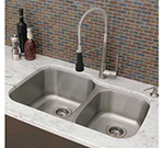 Advance Tabco CV23121LRE Under Mount Countoured Sink w/ 17.75x18.75x9-in Left Bowl & 10.38x16x7-in Right Bowl