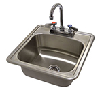 Advance Tabco DI-1-1515 Drop in Sink w/ 12.25x10.25x5.5-in Bowl & Gooseneck Faucet, 20-ga 304-Stainless