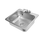 Advance Tabco DI-1-208 Drop in Sink w/ 20x16x8-in Bowl & 8-in Swing Spout Faucet, 18-ga 304-Stainless