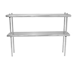 Advance Tabco DS-10-48 Table Mounted Shelf w/ Double Deck, 10x48-in, 18-ga 430-Stainless