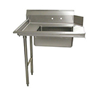 Advance Tabco DTS-S60-48L 48-in L-R Straight Soil Dishtable w/ 10.5-in Backsplash & Galvanized Legs, 16-ga Stainless