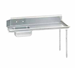 Advance Tabco DTS-S60-84R 83-in R-L Straight Soil Dishtable w/ 10.5-in Backsplash & Galvanized Legs, 16-ga Stainless