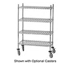 Advance Tabco ECC-2460RE Residential Shelving Unit w/ 4-Shelves & 4-Posts, 74x24x60-in, Wire, Chrome