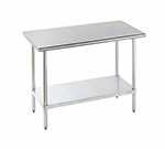 Advance Tabco EK-SS-306 Work Table w/ Open Front Base & 5-in Backsplash, 30x72-in, 14-ga 304-Stainless