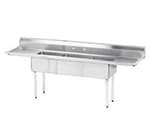 Advance Tabco FE-3-1620-18RLX Fabricated Sink - (3) 16x20x12