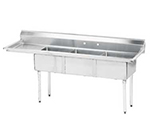 Advance Tabco FE-3-1812-18L Fabricated Sink - (3) 18x18x12