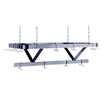 Advance Tabco GC-48 48-in Pot Rack w/ Triple Bar Design & Ceiling Chain Hangers, Galvanized Steel