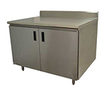 Advance Tabco HK-SS-305M 60" Work Table - Cabinet Base, 5" Backsplash, Midshelf, 30" W