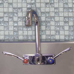 Advance Tabco K-316RE Residential Splash Mount Wrist Handle Gooseneck Faucet