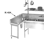 Advance Tabco K454 Drainboard/Sink Sidesplash