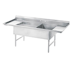 Advance Tabco 18-K5-56 Meat & Platter Sink w/ 3-Bowls & 2-Drainboards, 16-ga 304-Stainless