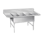 Advance Tabco K7-3-2030-24RL Fabricated Sink - (3) 30x20x14