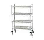 Chrome Shelving Cart - Rubber Casters, 18x48x69" H