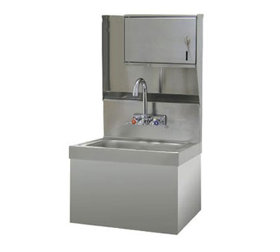 Advance Tabco 7-PS-727 Wall Hand Sink - 14x10x5" Bowl, Splash Mount Gooseneck, Class 1, Security Unit